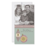 Customized Happy Holidays Ornament Design :: 09 Photo Card Template