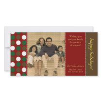 Customized Happy Holidays Polka Dots :: 01 photo cards by BeezKneez Customized Happy Holidays Polka Dots :: 01 photo cards