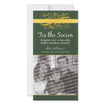 Customized Happy Holidays Victorian Design :: 05 Picture Card