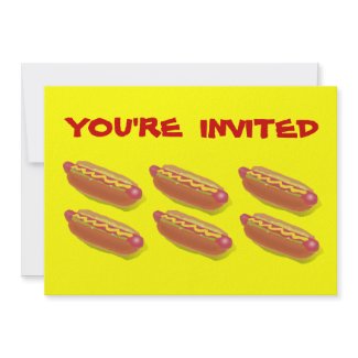 Customized Hot Dog Eating Contest or BBQ invites