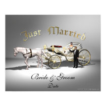 Customized "Just Married" Sign posters
