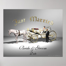 Customized "Just Married" Sign Print