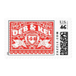Customized Love Birds Wedding Postage for Debra