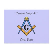 Customized Masonic Postcard