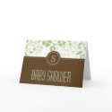 Customized Monogram Baby Shower Invitation Green cards by BeezKneez Customized Monogram Baby Shower Invitation Green cards