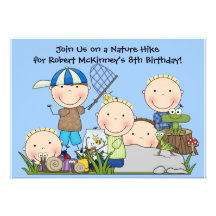 Customized Nature Hike Birthday Invitation
