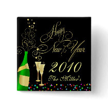 Customized New Year's Eve Party Pin buttons