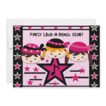 Customized Party Like a Rock Star Birthday Invite