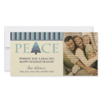 Customized Peace Happy Holidays Design :: 01 Photo Card Template