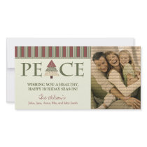 Customized Peace Happy Holidays Design :: 05 Photo Cards