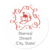 Customized Personalized Holiday Address Labels stickers
