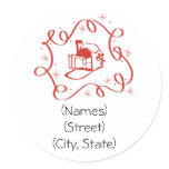 Customized Personalized Holiday Address Labels stickers