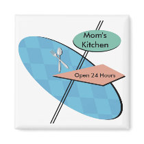 Customized, Personalized Retro 50s Diner Magnets by iheartshop Customized, Personalized Retro 50s Diner Magnets