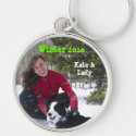 Customized Photo Key Chain Sterling Silver