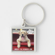 Customized Photo Key Chain Sterling Silver