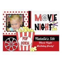 Customized Photo Movies Birthday Invitation