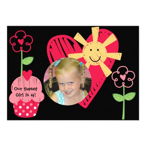 Customized Photo Sweet Treats Birthday Invitation