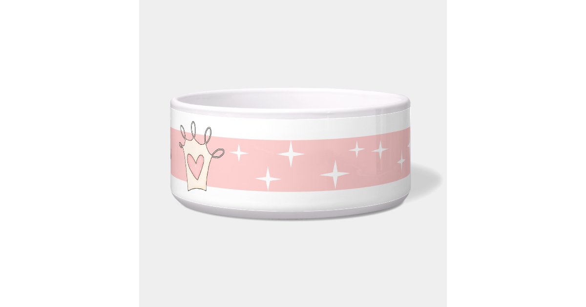 Customized Pink Princess Dog Bowl Zazzle