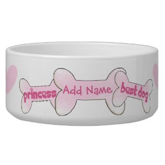 Customized Princess Best Dog Pet Bowl