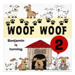 Customized Puppy Dog Birthday Invitations