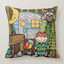 Customized Red Haired Boy Camping Pillow pillows