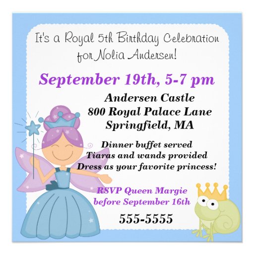 Customized Royal Birthday Celebration Invitations