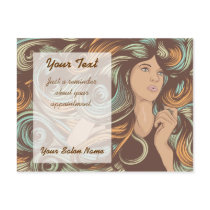 Customized Salon postcard template