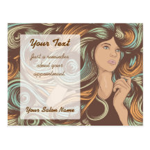 Customized Salon postcard template