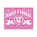 Customized Save the Date postcard - Fuschia