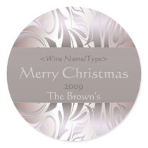 Customized Silver Wine Label for Christmas stickers by jbranam Customized Silver Wine Label for Christmas stickers