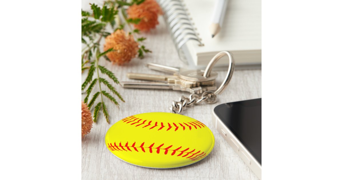 Customized Softball Keychain Zazzle