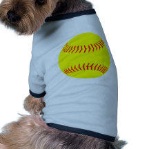 Customized Softball Pet Tee
