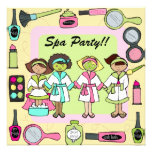 Customized Spa Party Birthday Invites