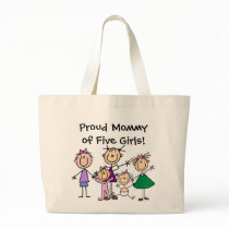 Customized Stick Figure Kids Family Tote Bag