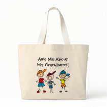 Customized Stick Figure Kids Family Tote Bag