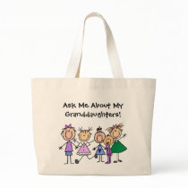 Customized Stick Figure Kids Family Tote Bag bags