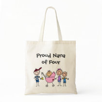 Customized Stick Figure Kids Tote Bag