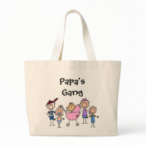 Customized Stick Figure Kids Tote Bag bags