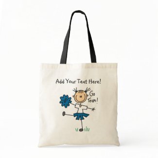 Customized Stick Girl Go Team Tote Bag bag