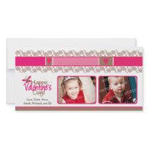 Customized Sweet Valentine's Day Two-Photo Card: 1 photo cards by HolidayEmporium Customized Sweet Valentine's Day Two-Photo Card: 1 photo cards