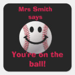 Customized Teacher stickers -  on the ball