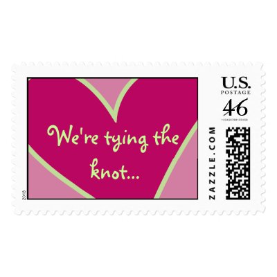 Wedding Knot on Customized Tying The Knot Heart Wedding Stamps By Bridalboutique