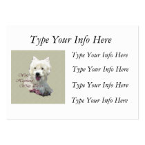Customized Westie Profile Cards business cards