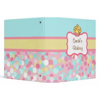 Customized Yellow Cupcake Binder