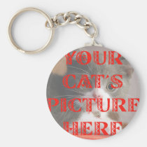 Customized Your Cat's Photo keychains