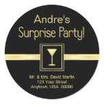 Customn Address Labels - Surprise Party stickers