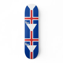 Customs And Ensign Of Iceland, hybrids flag Skate Decks