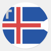 Customs And Ensign Of Iceland, hybrids flag Sticker