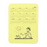 Customziable Retro Business Man 2012 Calendar Flexible Magnets