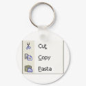 Cut Copy Pasta keychains